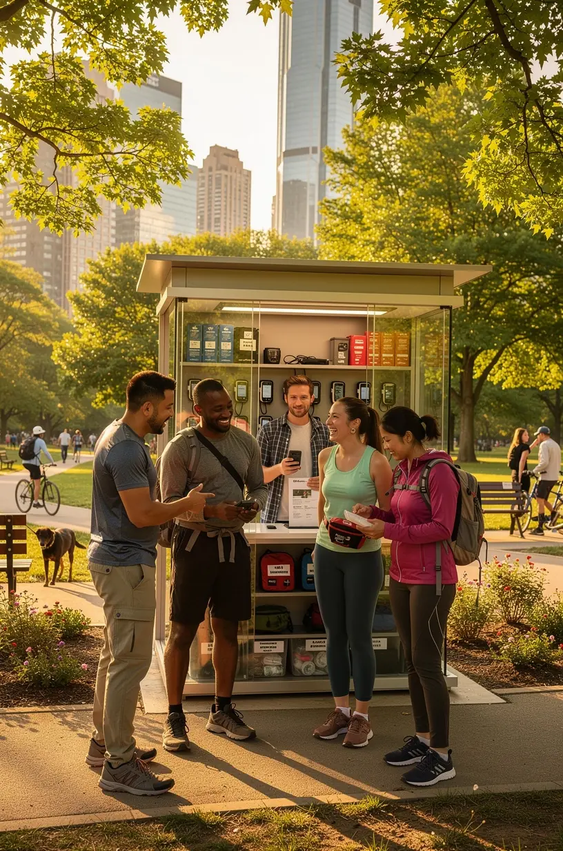 Станция безопасности для туристов с арендой GPS-устройств и аварийных комплектов на тропе в национальном парке США